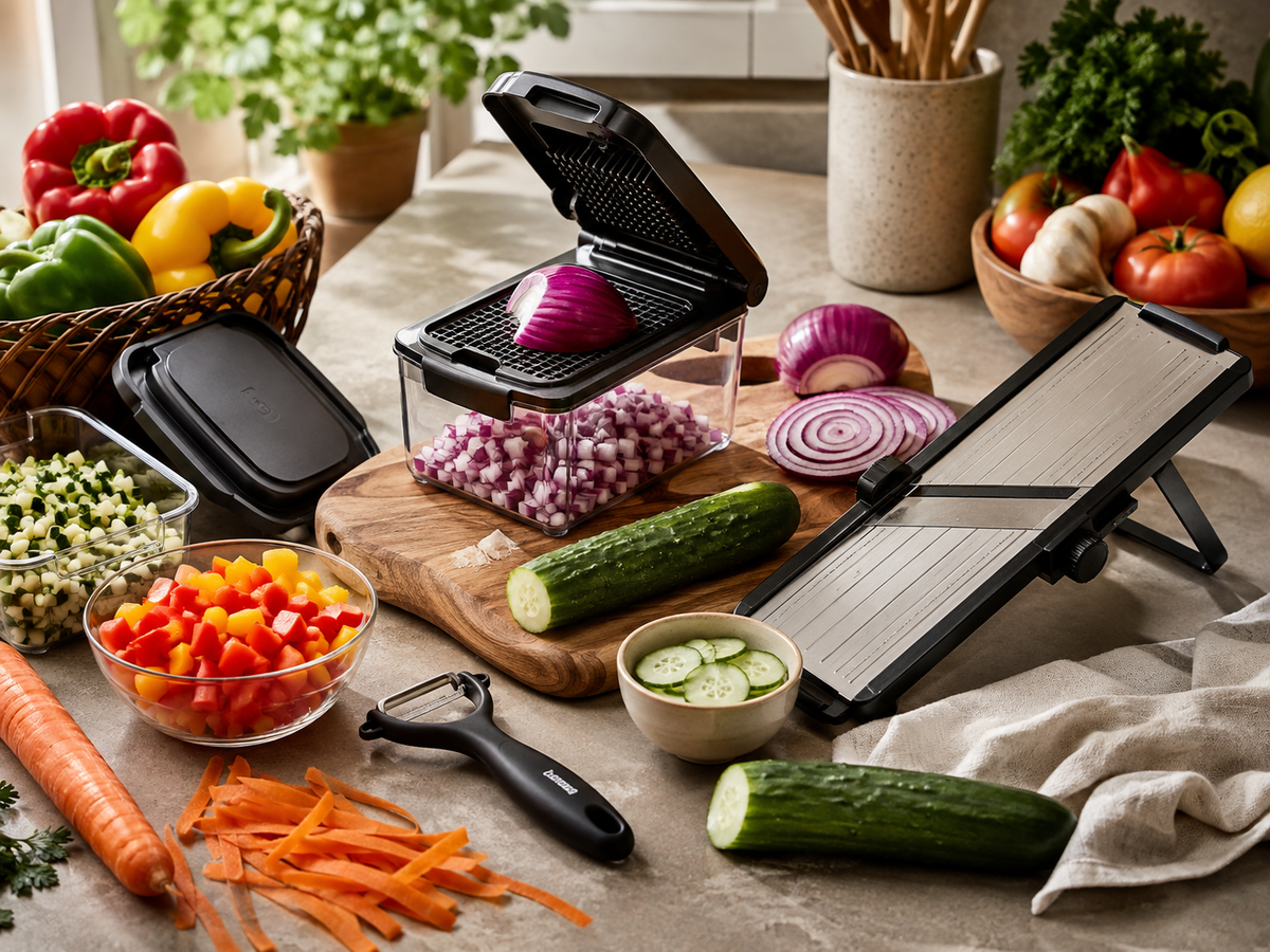 Slicers choppers and food preparation tools