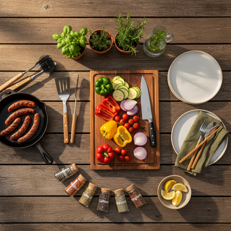 Outdoor kitchen storage and organization solutions