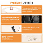 6L dual-sided electric hot pot with independent controls