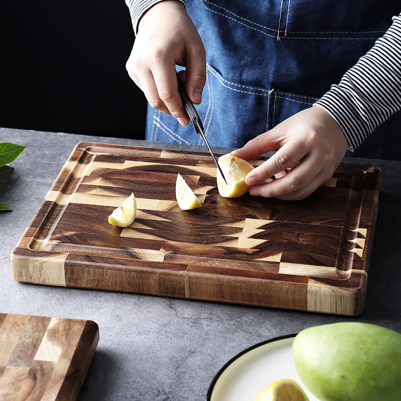 Parquet Acacia Wood Cutting Board – 3cm Thick Solid Butcher Block