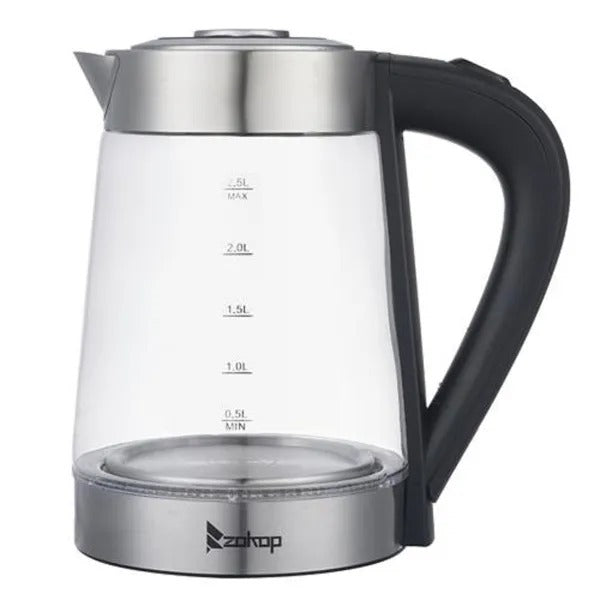 2.5L glass electric kettle with blue LED light