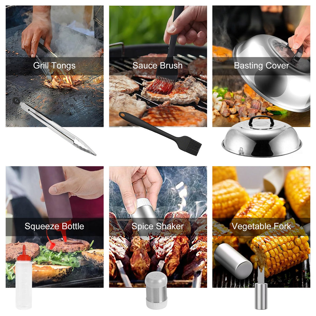 31-Piece Griddle Accessories Kit – Complete Flat Top Grill Tool Set with Storage Bag