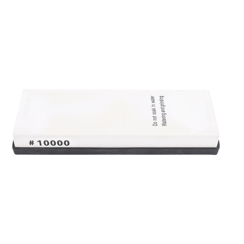 White corundum sharpening stone with non-slip base