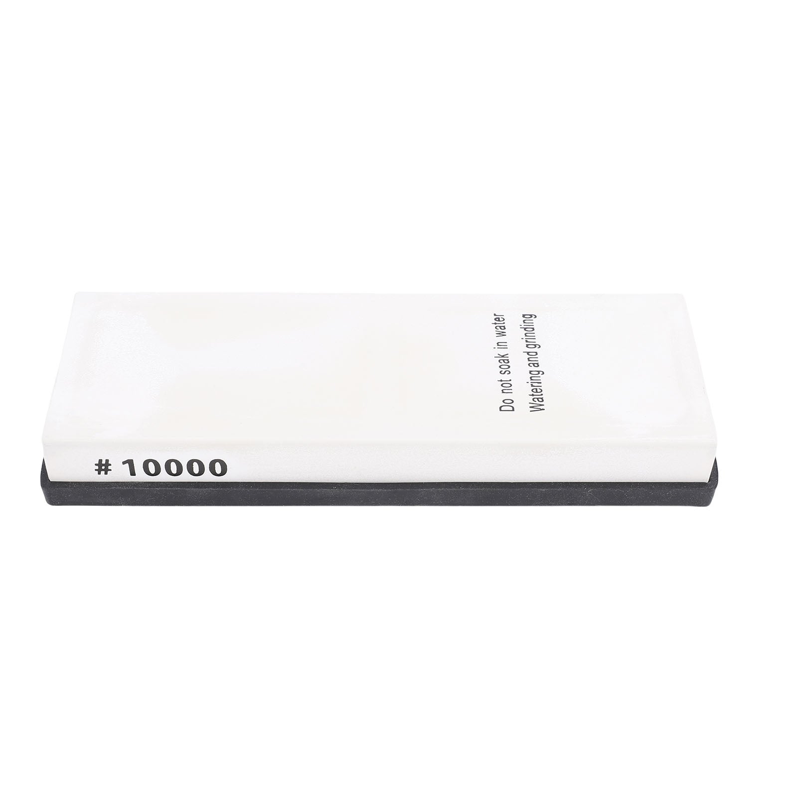 White corundum sharpening stone with non-slip base
