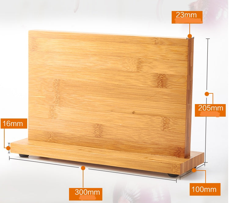 slot-free bamboo magnetic knife display