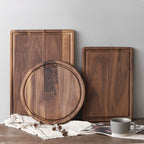 Black Walnut Wood Cutting Board – Reversible Butcher Block with Juice Groove