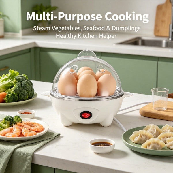 7-egg electric cooker and small food steamer
