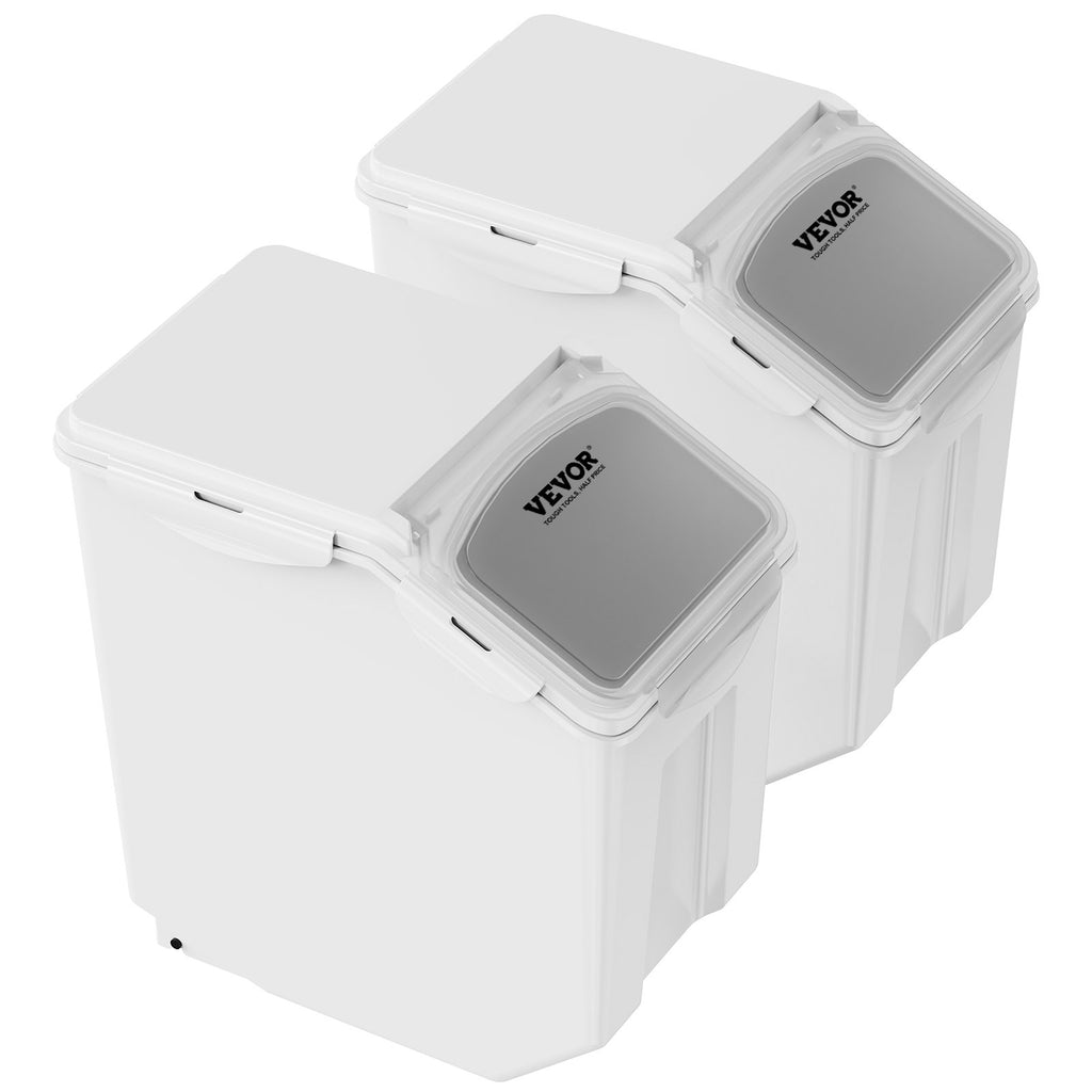 15L kitchen storage bins with attachable caster wheels