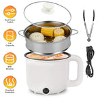 1.8L ceramic electric hot pot with steamer rack
