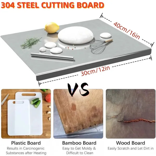 304 stainless steel kitchen prep surface for dough and baking