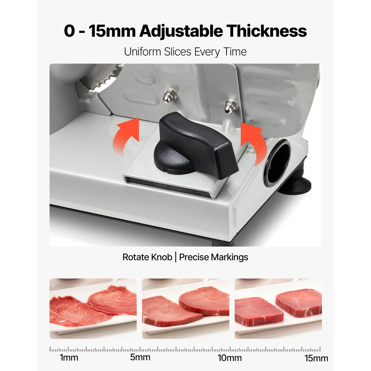 6.7-inch electric meat and deli slicer with two blades