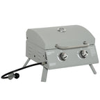 folding gas grill with regulator and hose