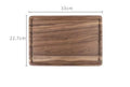 Black Walnut Wood Cutting Board – Reversible Butcher Block with Juice Groove