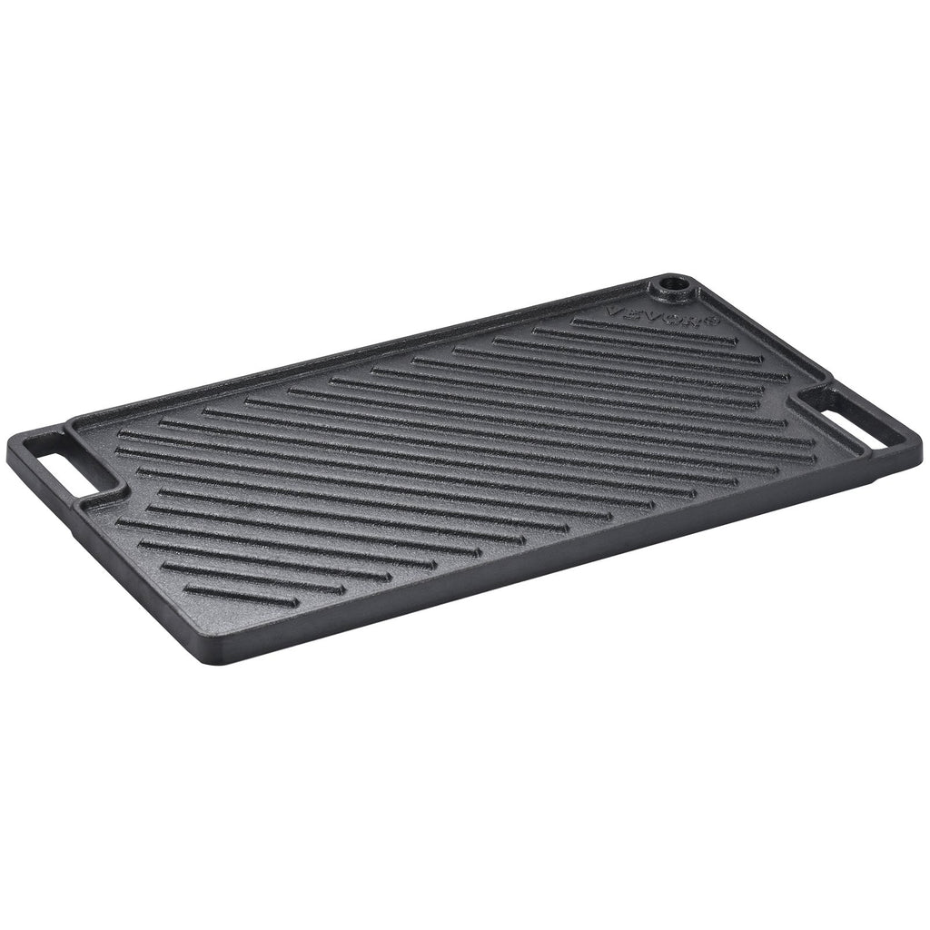 VEVOR Reversible Cast Iron Grill Griddle – Double Burner Flat Top Plate