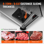 VEVOR 180W Electric Meat Slicer – Stainless Steel Blade Deli Slicer