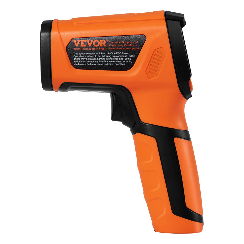 Infrared thermometer for cast iron pans and grill surfaces