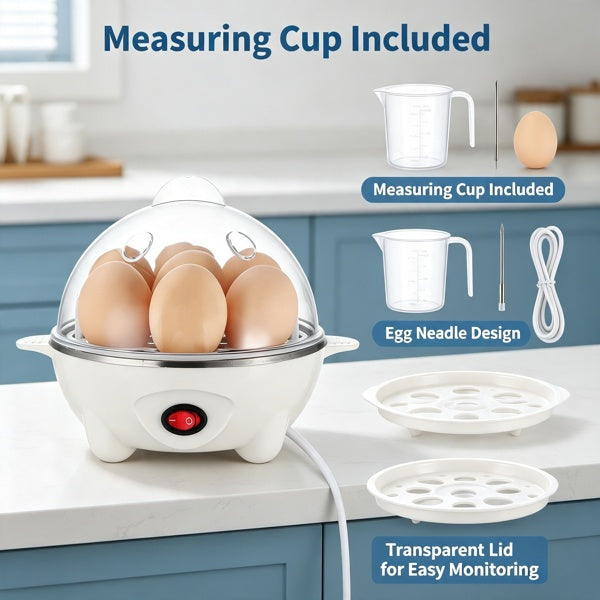 7-egg electric cooker and small food steamer