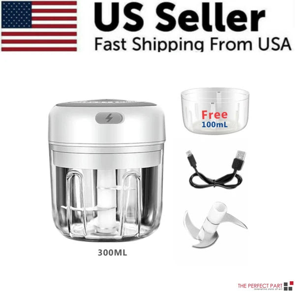 300ml mini electric food chopper for garlic and herbs