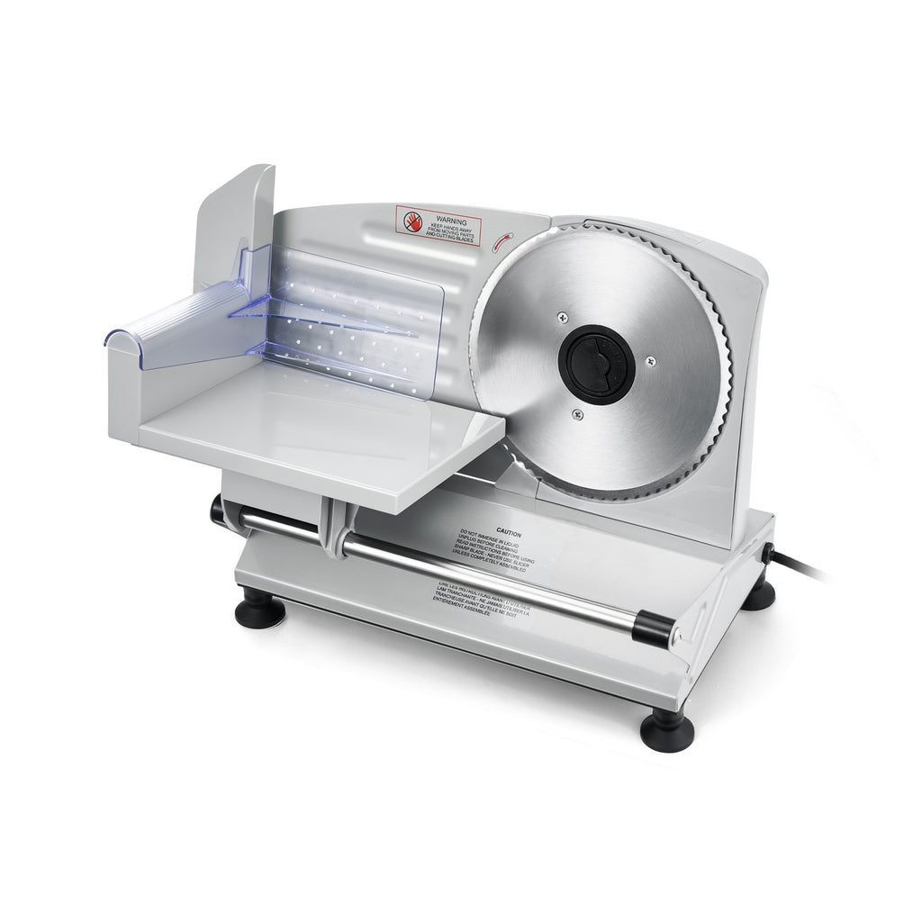 6.7-inch electric meat and deli slicer with two blades