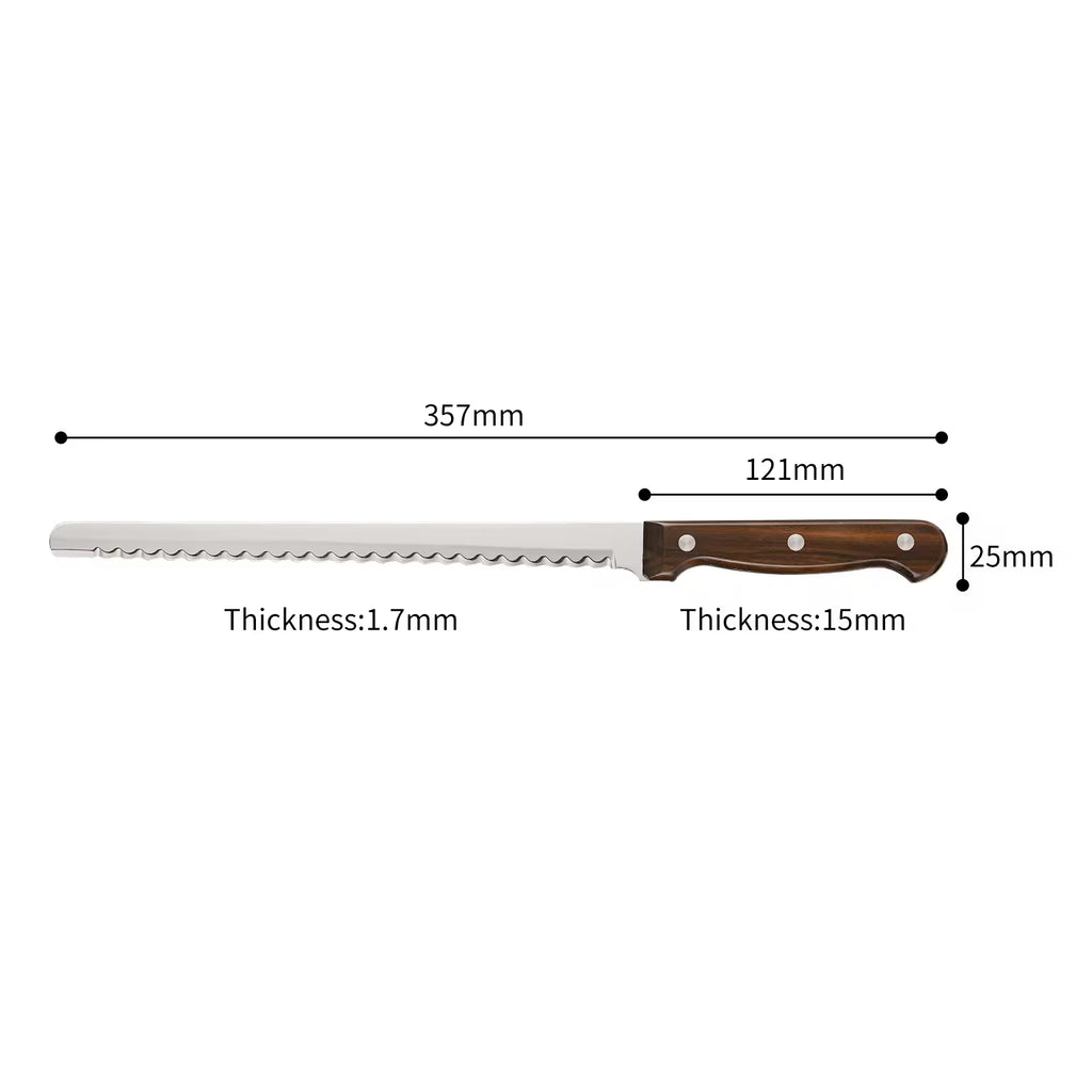 10-inch bread knife for baguettes loaves and cakes