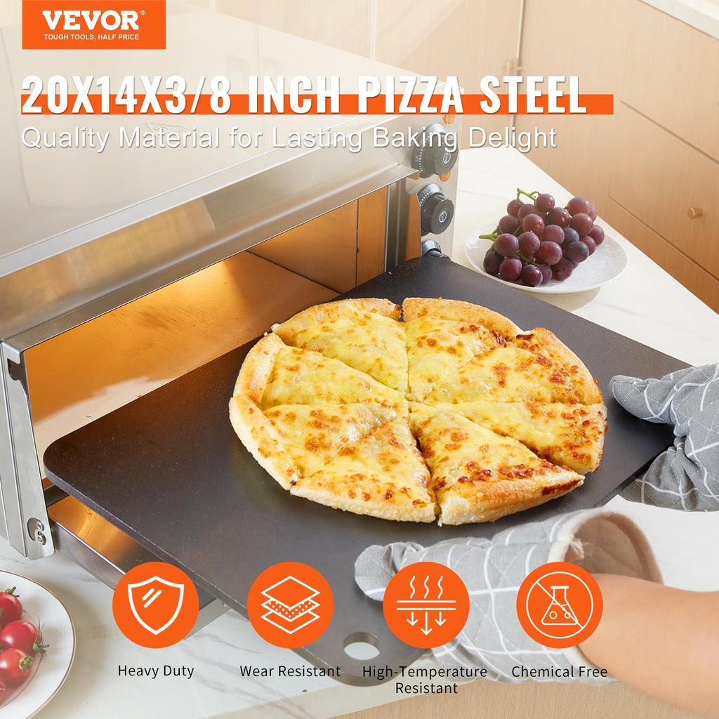 extra-large pre-seasoned pizza baking steel