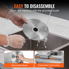 VEVOR 180W Electric Meat Slicer – Stainless Steel Blade Deli Slicer