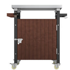 Pro Outdoor Grill Cart – 52" Stainless Steel BBQ Prep Table