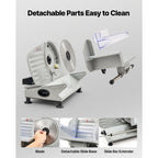 6.7-inch electric meat and deli slicer with two blades