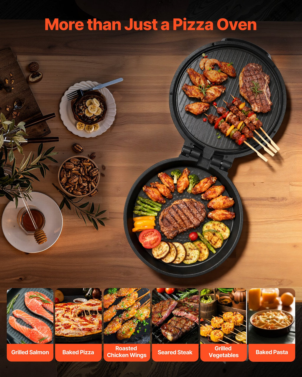 12-inch 180-degree multipurpose countertop cooker