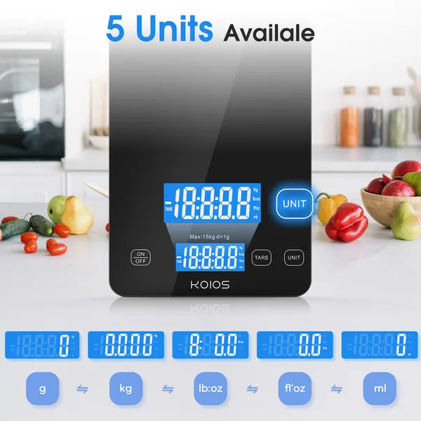 KOIOS kitchen scale with tare function