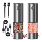 2-Piece Electric Salt and Pepper Grinder Set – Adjustable Automatic Spice Mills