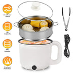 1.8L ceramic electric hot pot with steamer rack