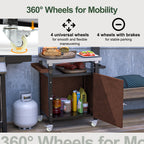 Pro Outdoor Grill Cart – 52" Stainless Steel BBQ Prep Table