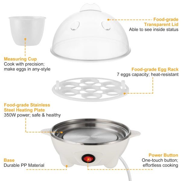7-egg electric cooker and small food steamer