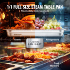 Stackable anti-jam full-size hotel pans