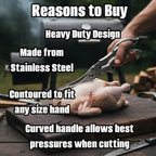 Butcher BBQ 4-Inch Stainless Steel Poultry Shears