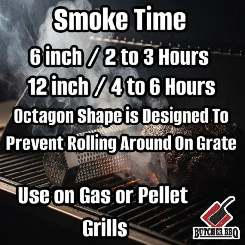 Butcher BBQ Stainless Steel Smoke Tube – 6" & 12"