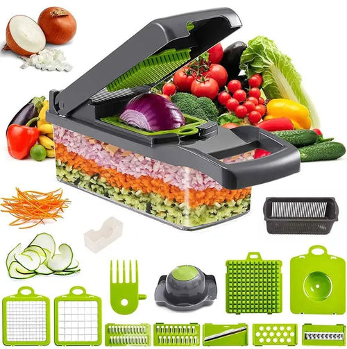 15-in-1 vegetable chopper and slicer prep system
