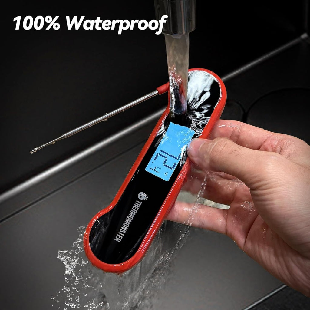 Black professional digital food thermometer