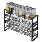 Kitchen seasoning rack for organized spice storage