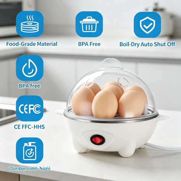 7-egg electric cooker and small food steamer
