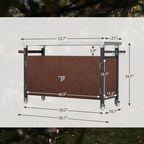 Pro Outdoor Grill Cart – 52" Stainless Steel BBQ Prep Table