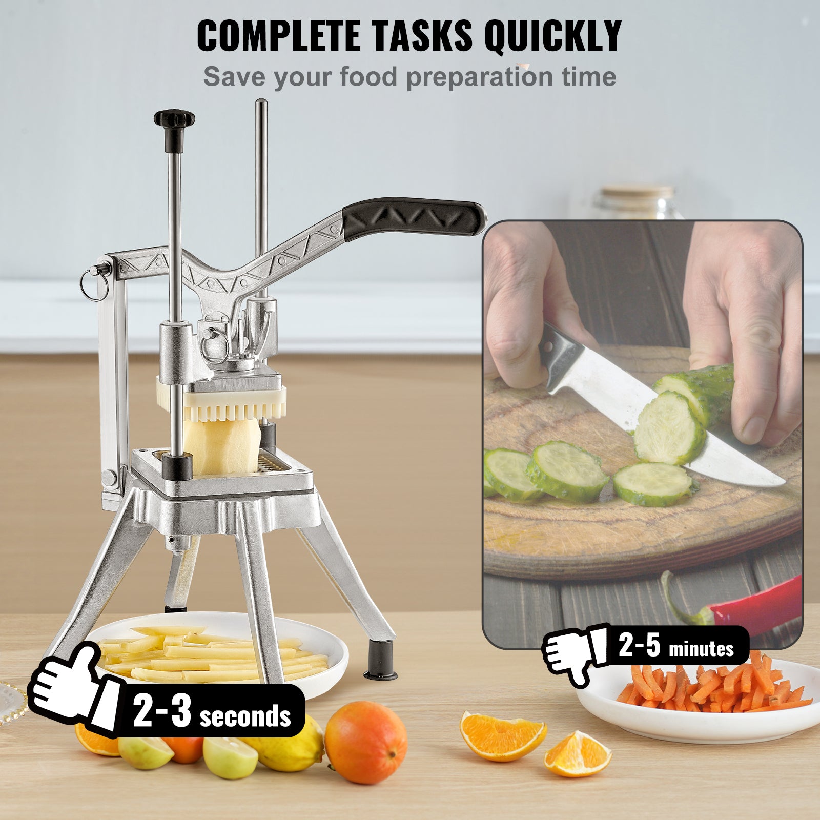 VEVOR Commercial Vegetable Chopper – 4 Blade Manual Food Dicer