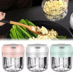 300ml mini electric food chopper for garlic and herbs
