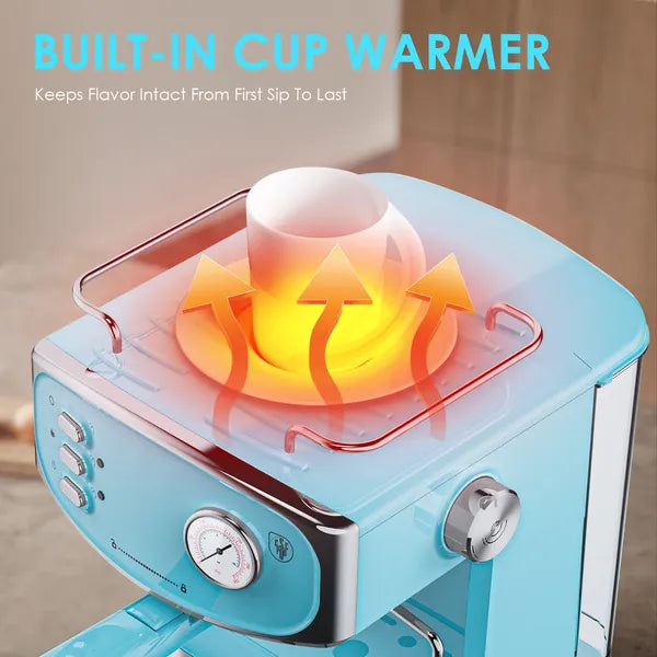 Compact countertop espresso machine for home coffee station
