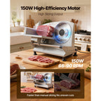 6.7-inch electric meat and deli slicer with two blades