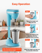 100W two-speed milkshake and drink mixer with steel cup