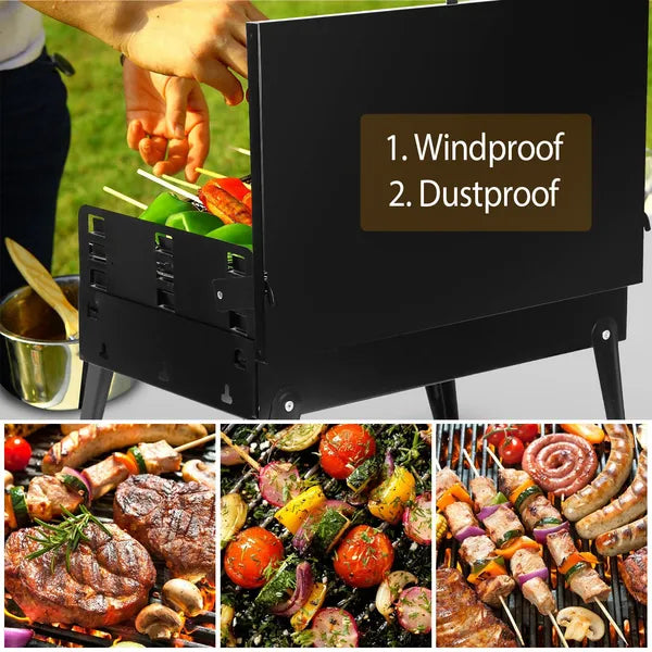 compact charcoal grill for camping and tailgating