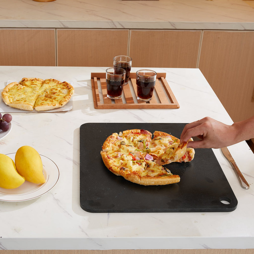 large steel baking surface for pizza and bread