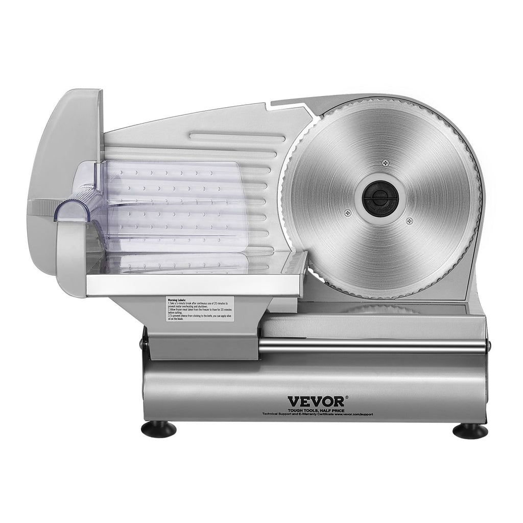 VEVOR 180W Electric Meat Slicer – Stainless Steel Blade Deli Slicer